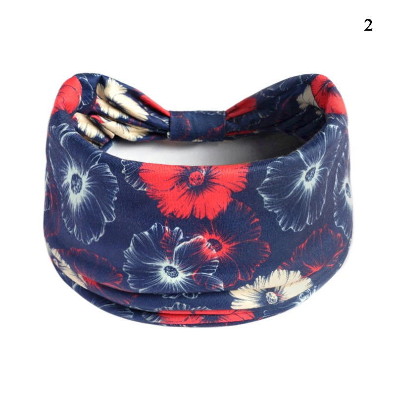 Bohemian Prints Bandana Women Headwrap Wash Face Elastic Headband Turban Hair Bandage Yoga Elastic Hair Band Accessory Hairband