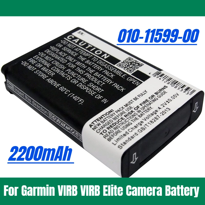 

2200mAh for Garmin VIRB VIRB Elite Camera Battery 010-11599-00