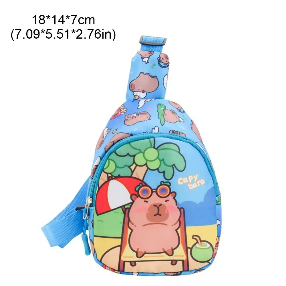 Borsa da petto capibara in poliestere moda POP MART Borsa a tracolla casual Tracolla regolabile Zaino regalo