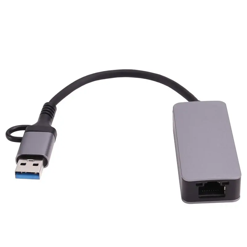 

YSS-2.5 Гигабитный Ethernet-адаптер Type-C USB 3.0 к RJ45 LAN 2500 Мбит/с Высокоскоростная сетевая карта 2.5G для портативных ПК NAS