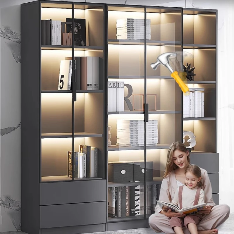 ガラス扉付きのキュリオキャビネット、コーヒーバー、ビュッフェキャビネット、白いヴィトリーナ、ガラスディスプレイ、ディスプレイショーケース、木製ワインセラー