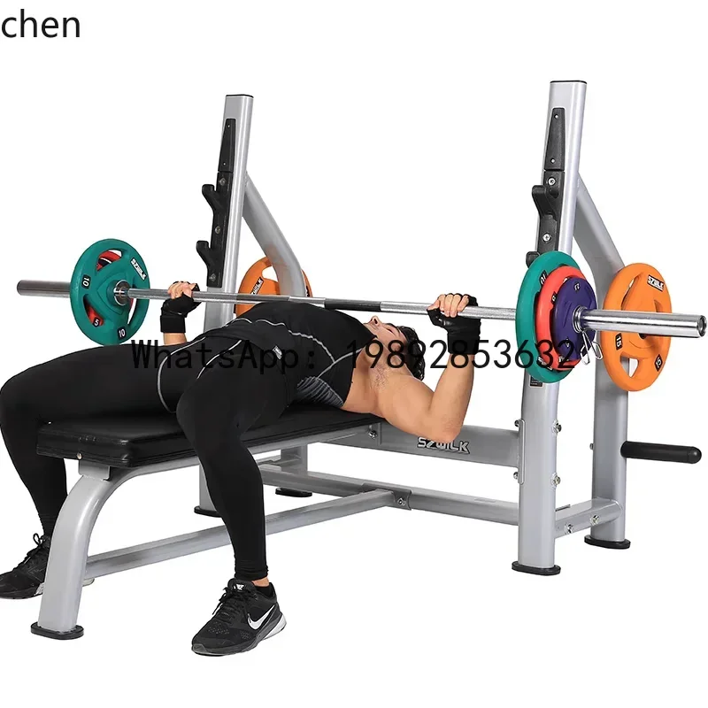 JX  Barbell Bench Press Rack Weightlifting Bed Gym Unit Multifunctional Professional Squat Barbell Bed