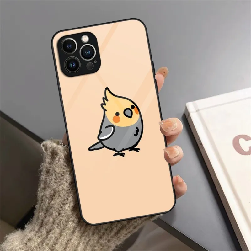 Chubby Cockatiel Parrot Bird Phone Case 2023 Hot Tempered Glass For IPhone 14 11 12 13 Pro XS Max Plus Mini X XR 8 7 6s SE2020