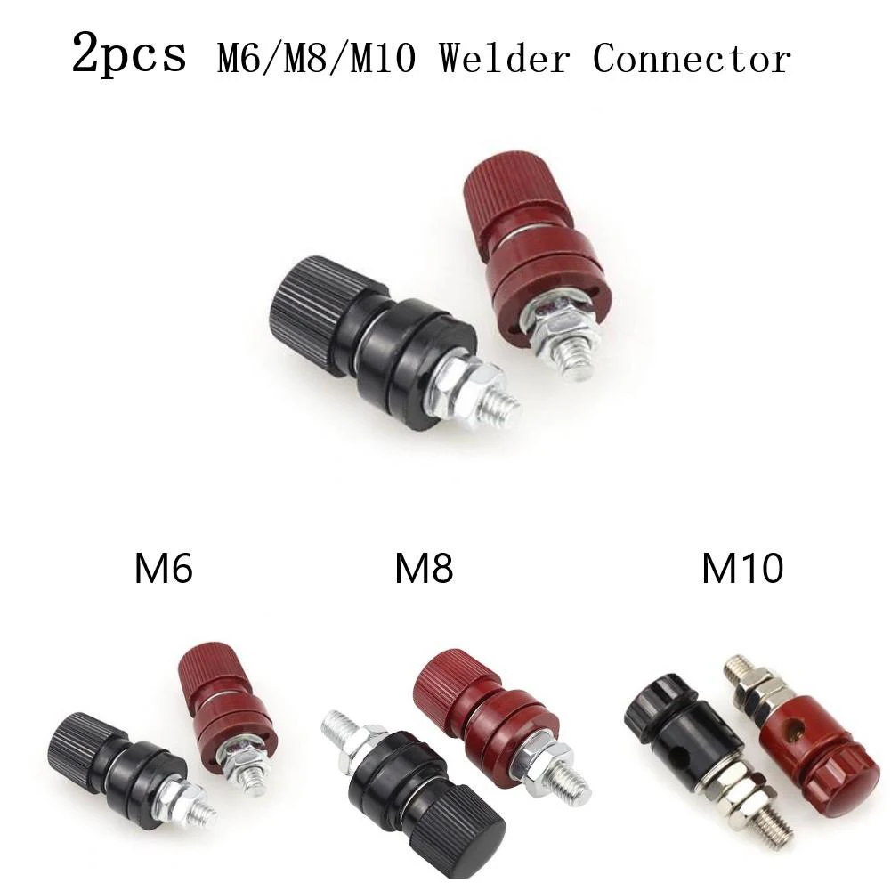 2PCS M6/M8/M10 Winding Screw Lithium Battery Welding Power Clip 100A Terminal Connector 0v-380v Power Clip Terminals