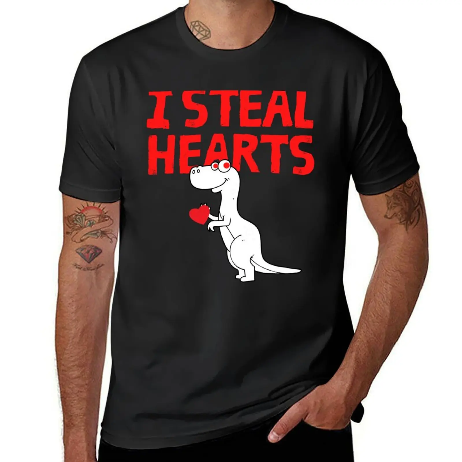 I Steal Hearts Trex Dino Cute Baby Boy Valentines Day Gift T-Shirt for a boy blanks mens graphic t-shirts pack