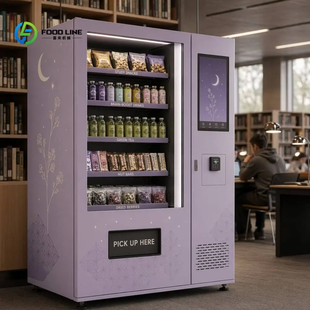Custom ODM Touch Screen Fully Automatic Drink Snack Vending Machine Food Retail Customizable
