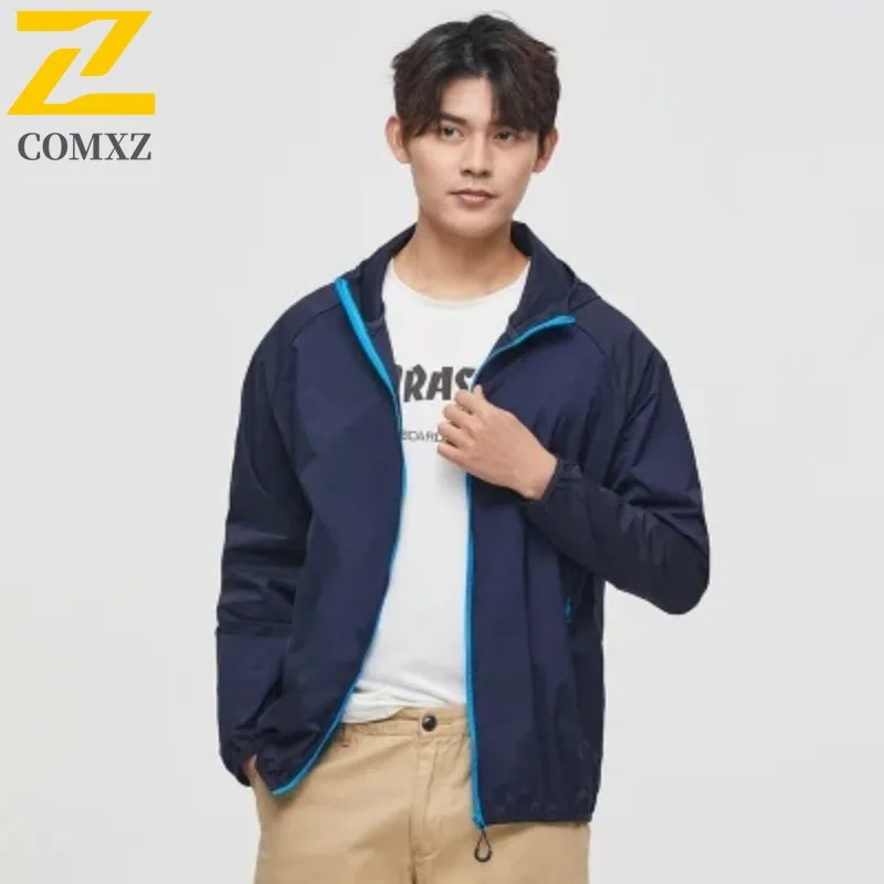 للجنسين UPF50 + سترة بغطاء للرأس للشمس مقاومة للرياح سريعة الجفاف معطف جلد خفيف الوزن للجري والمشي لمسافات طويلة موضة الشارع والرياضات الخارجية 2025 #5