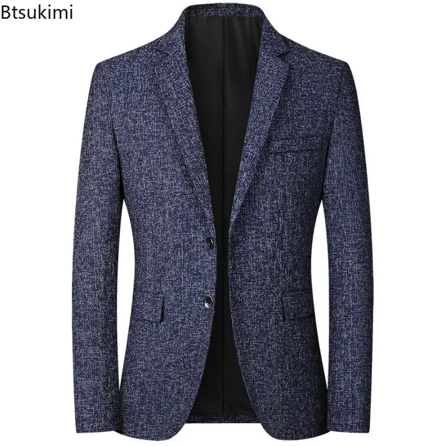 New 2024 Men\'s Casual Blazer Jacket Suits Fashion Slim Coats Male Handsome Masculino Business Jackets Suits Men\'s Blazers Tops