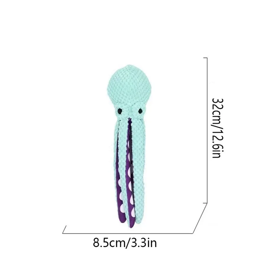 Dog Pet Plush Octopus Toy Interactive Squeaky Dog Toys Sound Anti-demolition Home Large and Small Dog Boredom Companion Toy