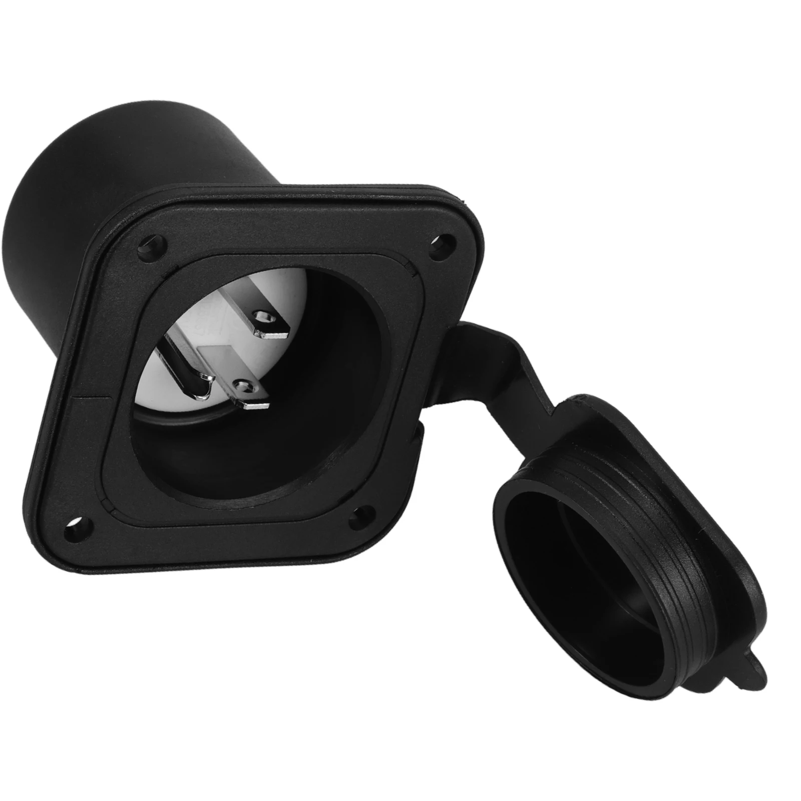 

15a 125V Rv Power Inlet Socket Splashproof Waterproof Cover Electrical Plug Adapter for Boats Campers Trailer Rv Outlet