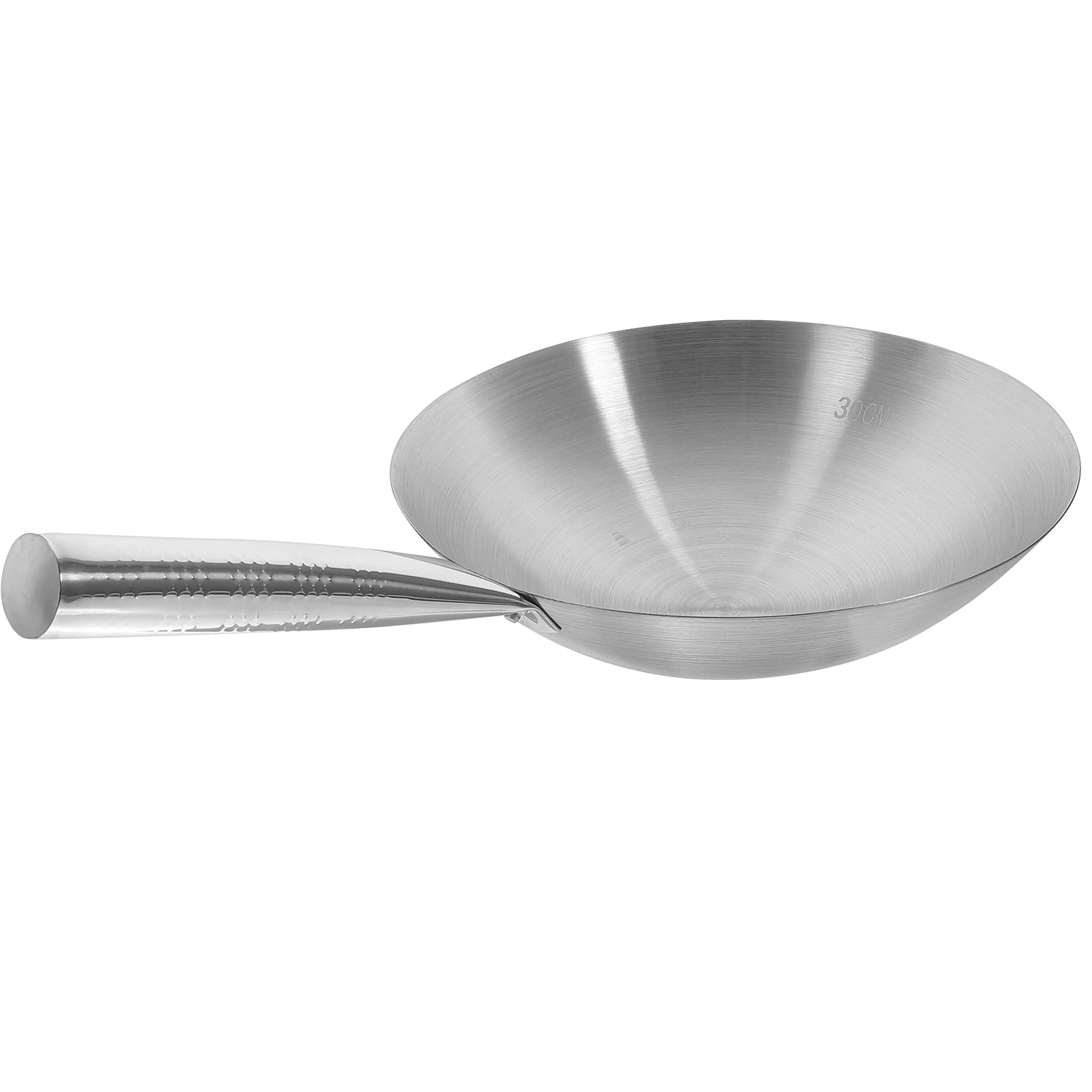 

Stainless Steel Wok Stir-fry Pan Frying with Lid Pans Chinese Non Coating Without