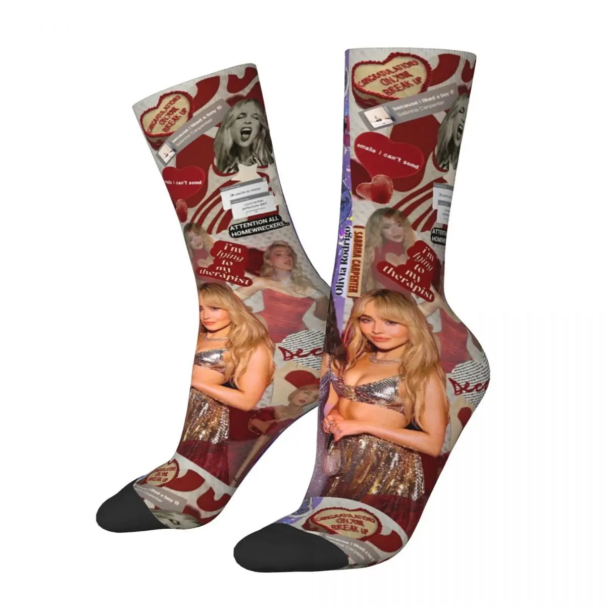 New Men's Socks Casual Sabrina Carpenter Oliviaa Sock Polyester 90s Music Tour Sport Women's Socks Spring Summer Autumn Winter