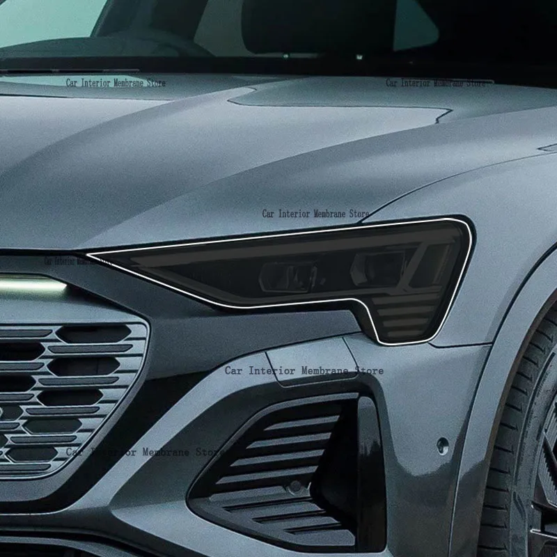 

For AUDI Q8 e-tron（2023-2025）TPU Car Exterior Headlights Anti-Scratch Protective Film Headlamps Repair Sticker Accessories Refit