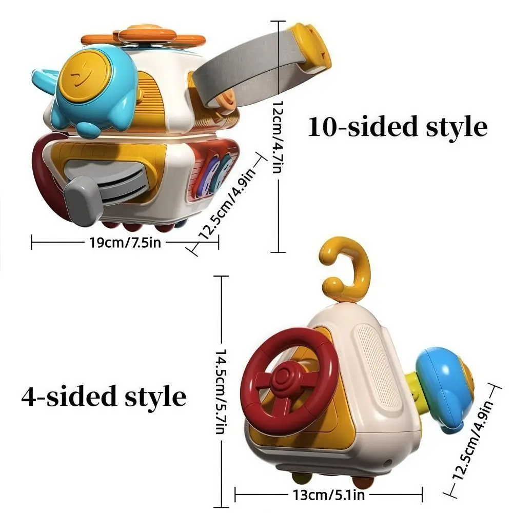 10-in-1 drukke bordkubus Vroeg onderwijs Montessori Zintuiglijke kleuren Kalme emoties Kinderen drukke bal voor 1-3 jaar oud