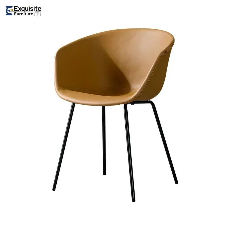 كراسي طعام فردية للمطبخ الاسكندنافي لغرفة المعيشة والمكتب كراسي طعام فاخرة واحدة أثاث منزلي متنقل