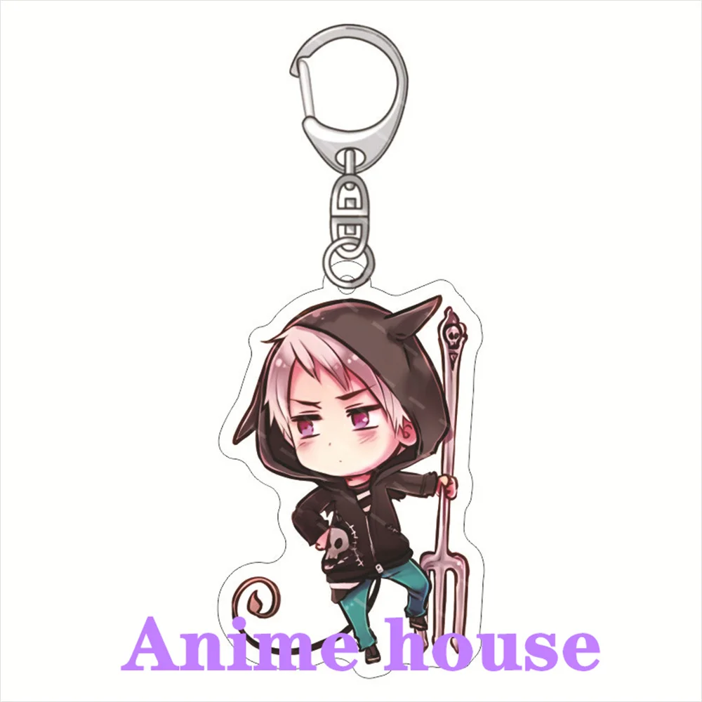 Nen Anime Hetalia Axis Powers Acrylic GAME Keychain 6cm Figure Model Keyring Plate Cosplay Toy for Gift