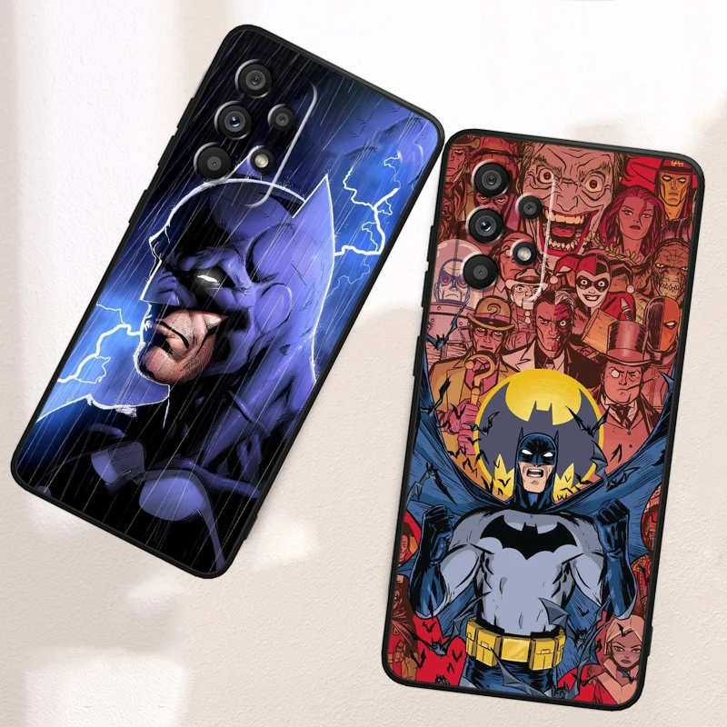 B-Batmans Cartoon Cool For Samsung A53 A52 A33 A32 A51 A71 A21S A13 A73 A55 A22 A23 A35 A72 A54 A12 5G Black Cover Phone Case