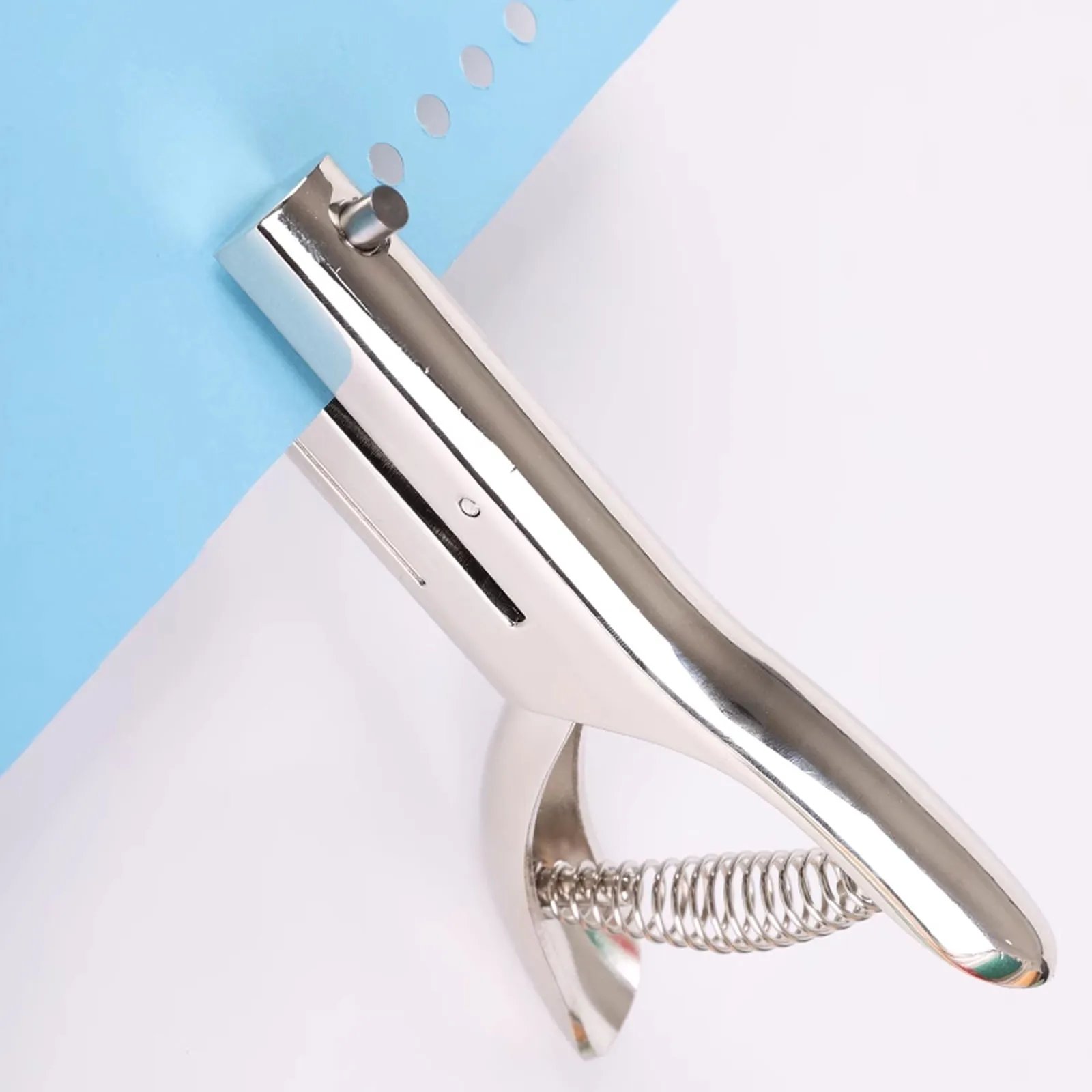 

φ3/6/8/10mm Manual Round Hole Punch, 53mm Long Distance Circle Single Punching Pliers for Paper, PVC Business Cards Cardboard