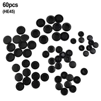 60pcs/set Car Flush Mount Black Plastic Hole Plug Assortment Auto Body Sheet Metal Plugs 1/2 3/4 3/8 1/2 3/4 7/8 Inch