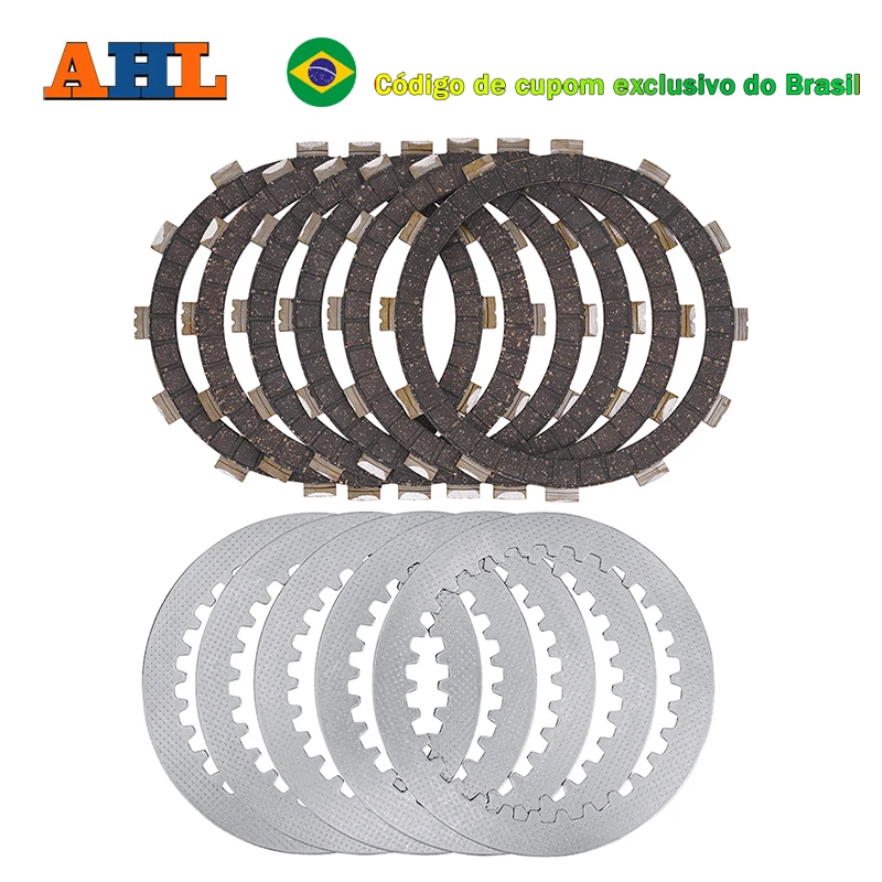Peças para motor de motocicleta, placas de fricção de embreagem, kit de placas de aço para yamaha xvs400 drag star xv400 xv500 xv535 virago xv 400 500