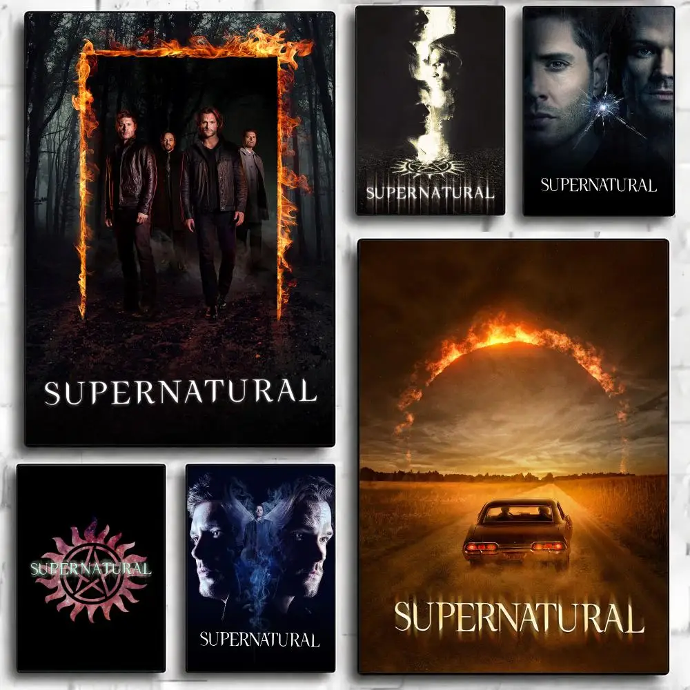 tv series S-Supernatural-L Poster Minimalist Wall Sticker for Cafe Office Bar Home Decor and Gift