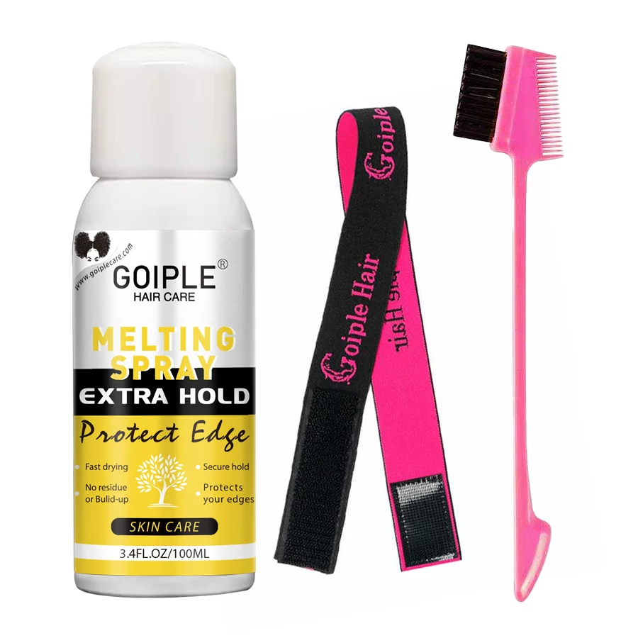 

GOIPLE кружевной плавящийся спрей, передние парики, сильная фиксация, водонепроницаемые, невидимые, бесклеевые, дополнительная фиксация, спрей, клейкий туман для парика для женщин