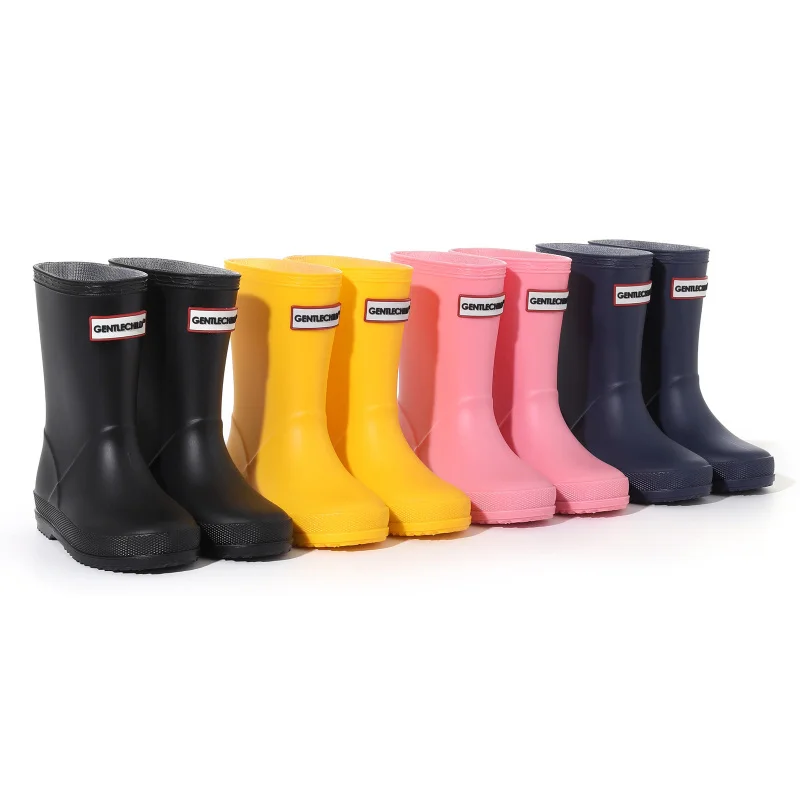 מגפי גשם לילדים צבע אחיד גילאי 2-8