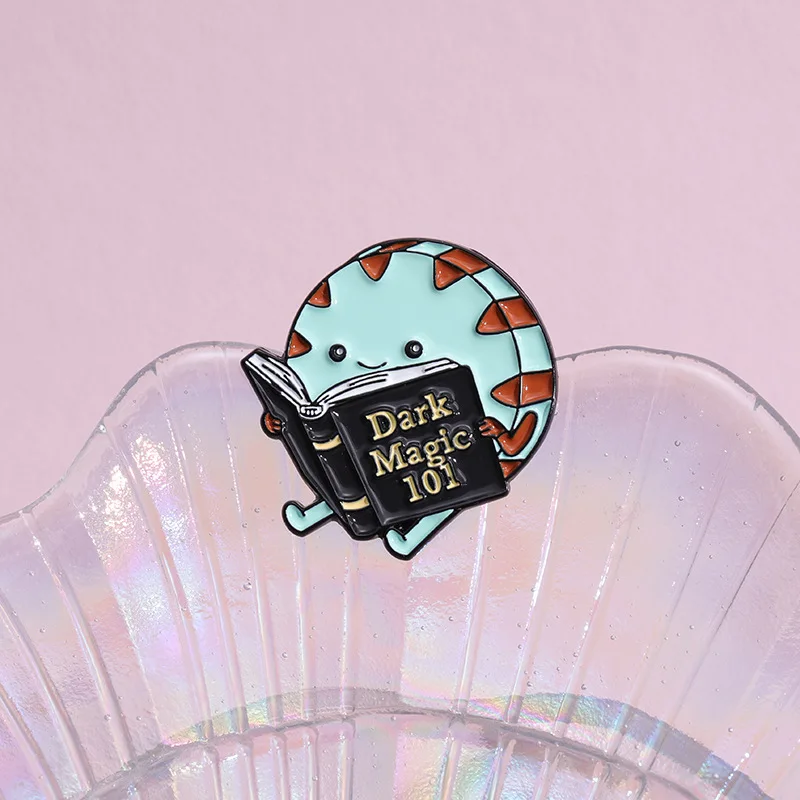 Round Brooch Blue Cookie Reading Metal Badge Small Gift Wholesale Decorative Brooches Cap Pin Backpack Accessories Lapel Pins