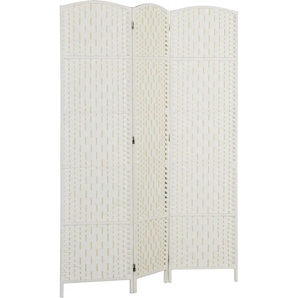 

Room Divider 3 Panel, 6T Tall olding Privacy Sn, reestanding Hand-Woven Partition or Room Separation with 360° Hinges, Paper Rop