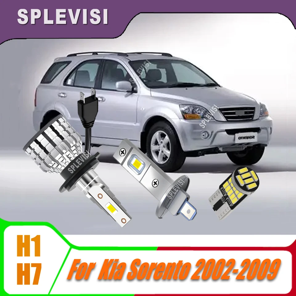 

H1 H7 12v LED White Car Healight Lamp High Low Beam - dissipates heat quickly and extend the lifespan For Kia Sorento 2002-2009