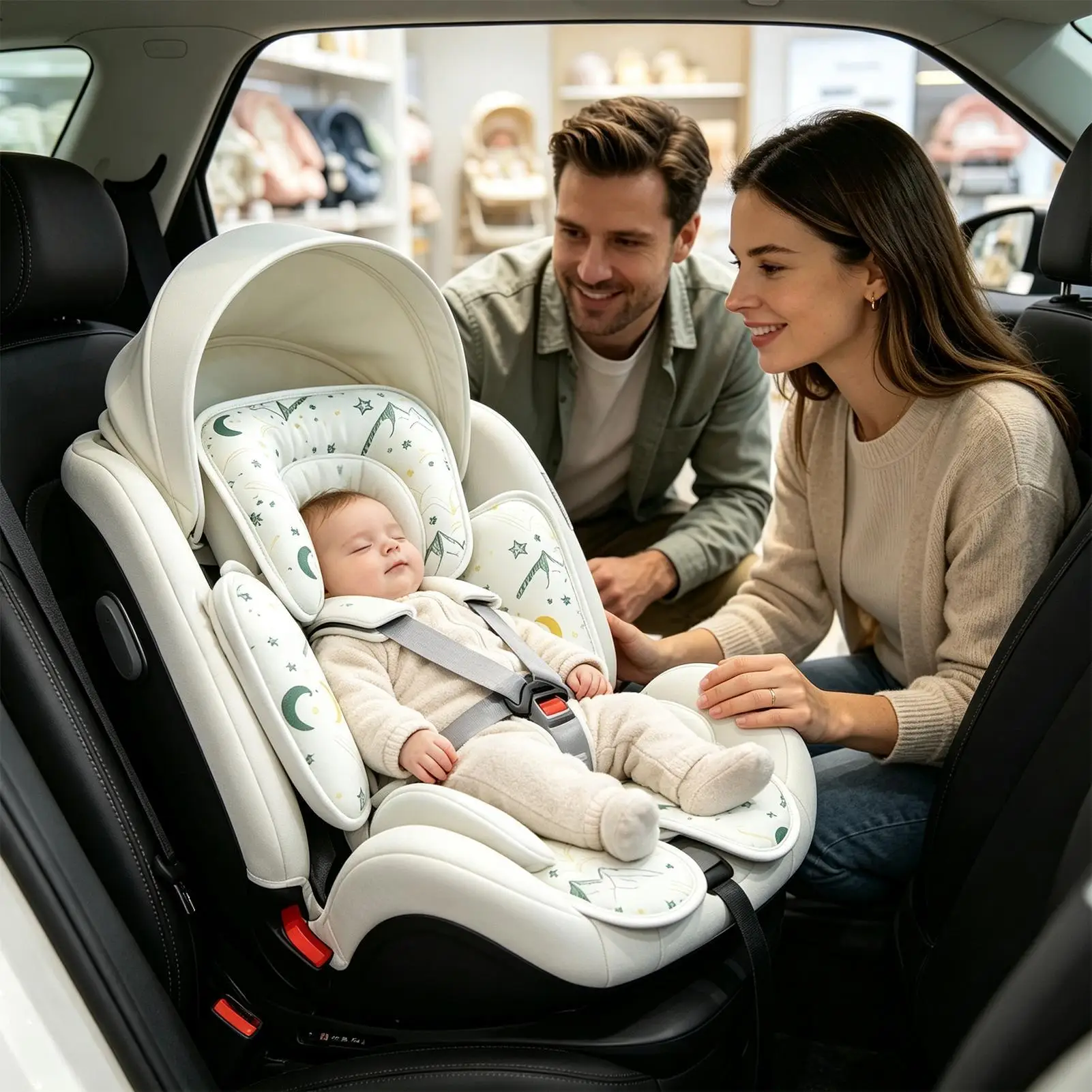 Kids Car Seat Cushion Ergonomic Headrest Body Support Pad Vehicle Seat Cushion For Boys Girls Truck Stroller Automobile Tractor