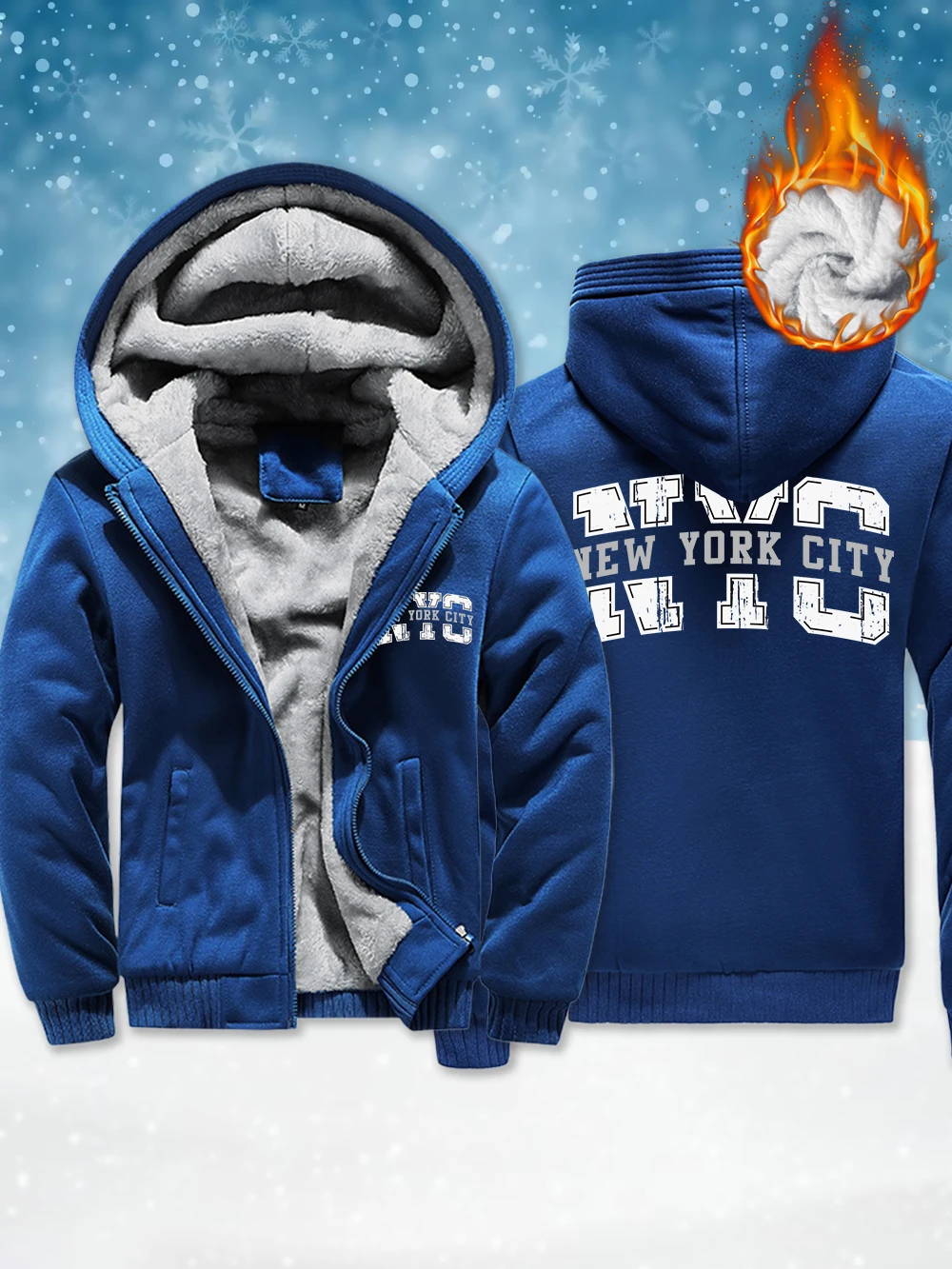

Мужские куртки на молнии с принтом Нью-Йорка, зимняя ветрозащитная утепленная верхняя одежда, теплые флисовые пальто, удобная мужская одежда