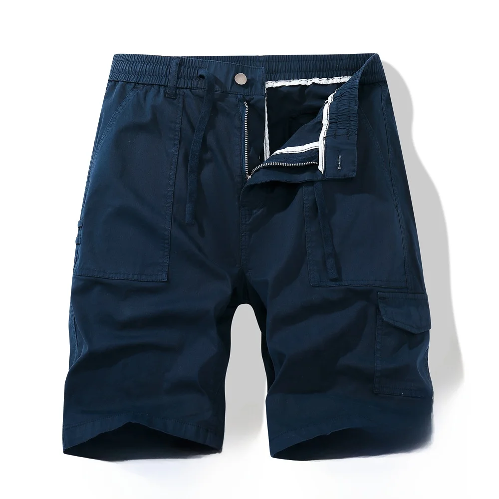 Loose Casual Workwear orts Five-Quarter Loose Fit Youthful Energy Sle Organic Cotton Khaki orts for Daily Wear Summer S...