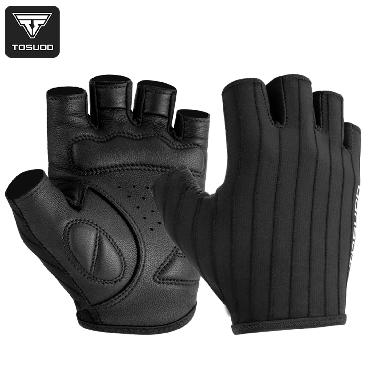 

TOSUOD Half Finger Gloves SBR Shockproof Professional Anti-slip Breathable Bicycle Cycling Daily Gloves Training Bike Gloves