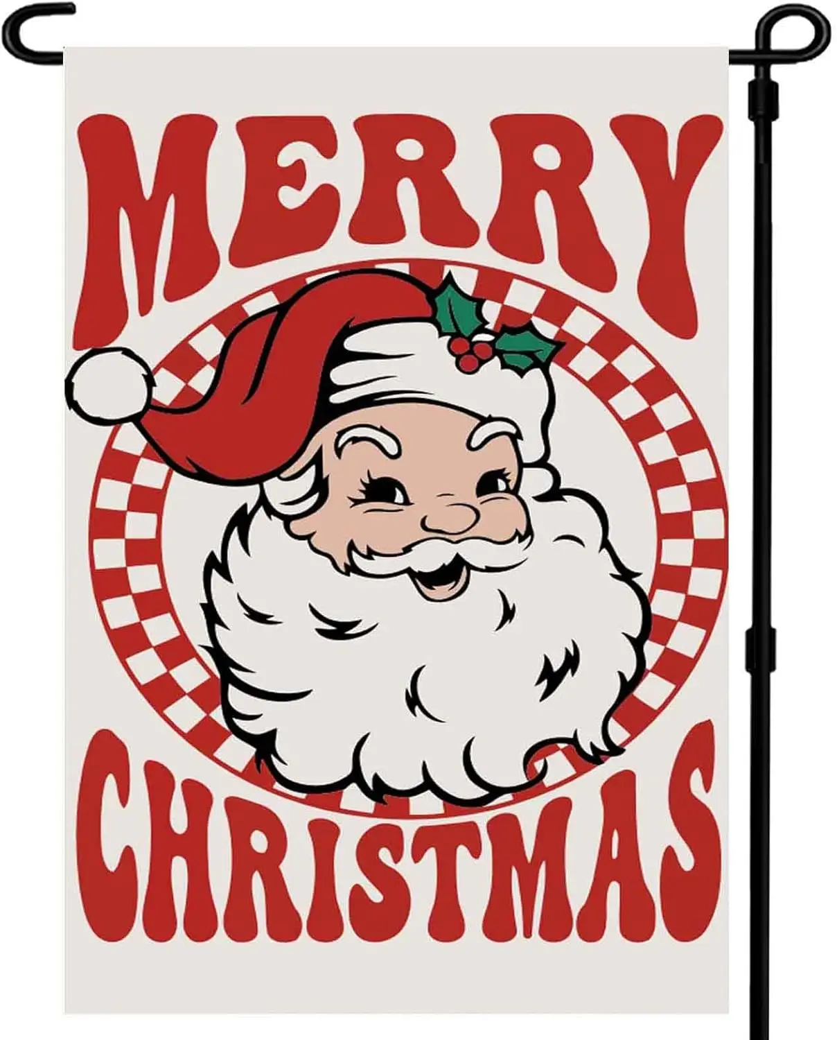 Merry Christmas Garden Flag 12x18 inch Outdoor-Double Sided Christmas Santa Claus Flag Vivid Color Polyester Yard Flags jjp