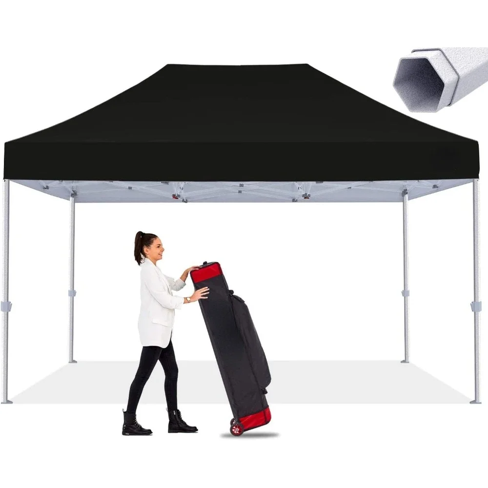 

Car shed, commercial pop-up rain shed 10x15 premium series, black, used for outdoor car sheds