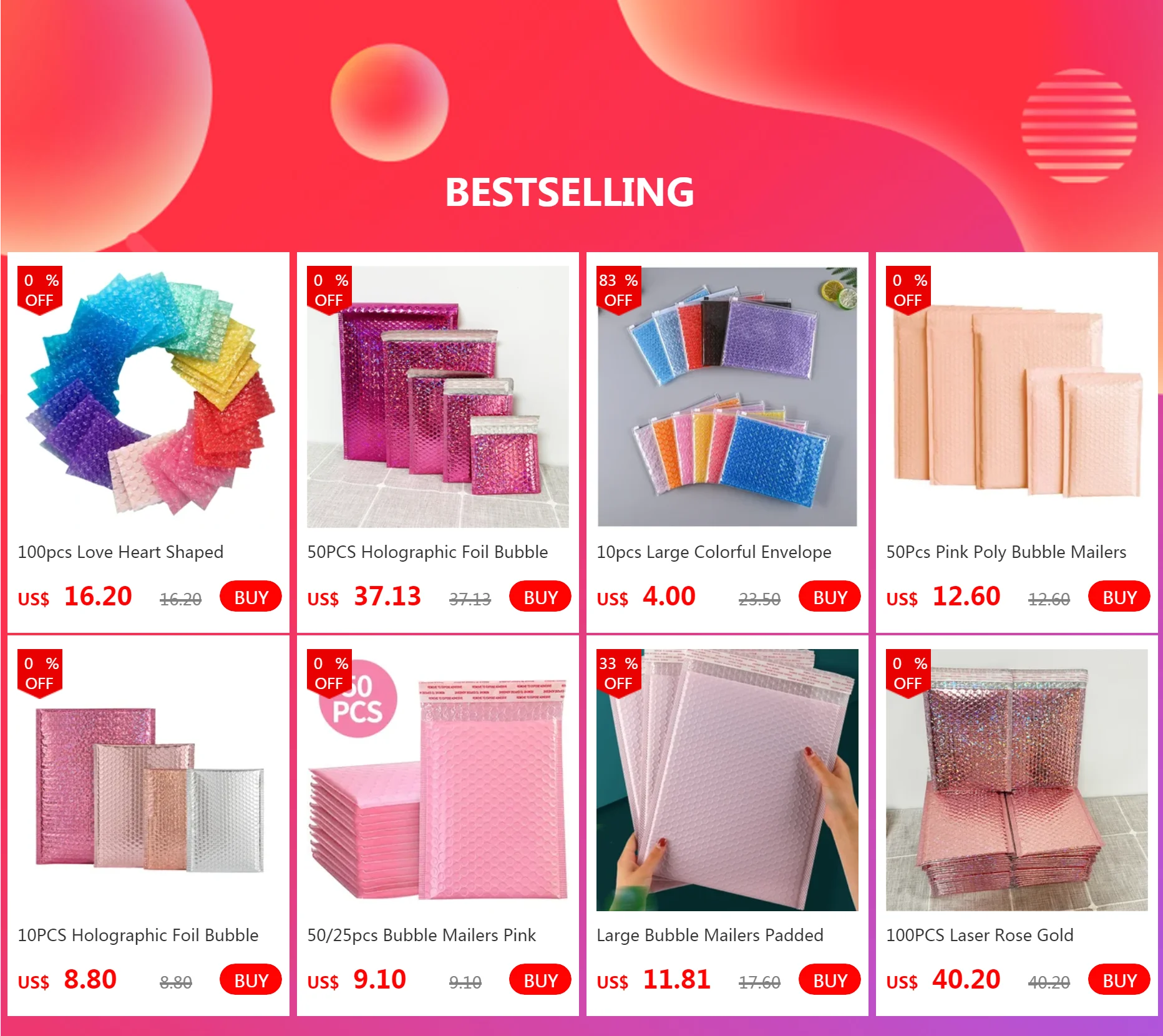 100 stücke Liebe Herzförmige Blase Mailer Umschlag Schutz Wrap Kunststoff Stoßfest Tasche Schaum Verpackung Taschen Dämpfung Tasche – Detail 1