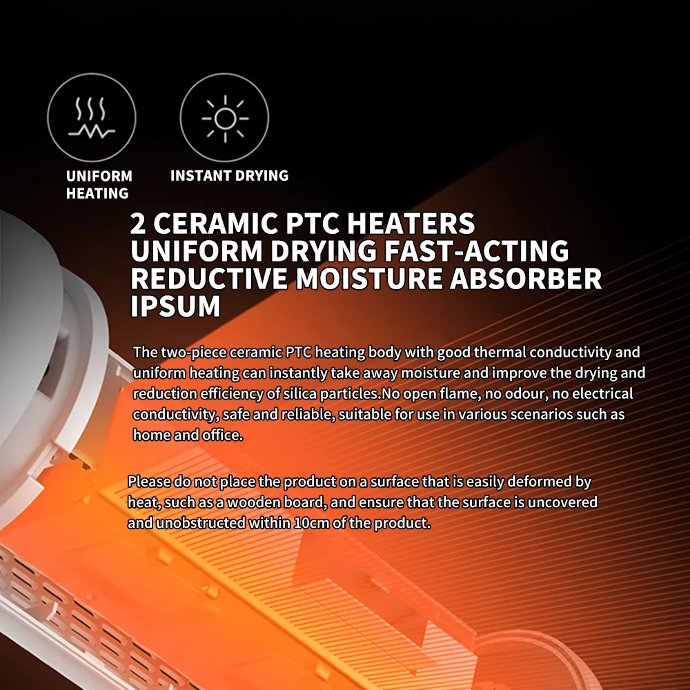 مزيل رطوبة صغير قابل لإعادة التدوير من ديرما يقلل من رطوبة الهواء جافًا/رطبًا بفتحات نافذة بصرية ممتصة للرطوبة وتجفيف