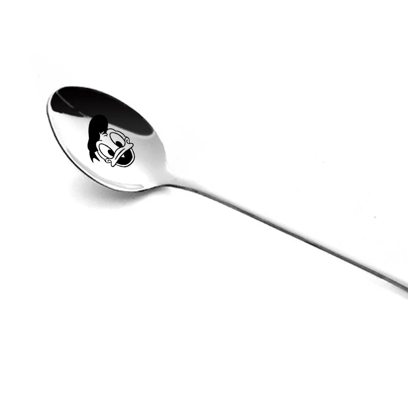 Disney Anime Mickey Mouse Spoon Kawaii Minnie Stainless Steel Ladle Cartoon Donald Duck Winnie the Pooh Children Gifts