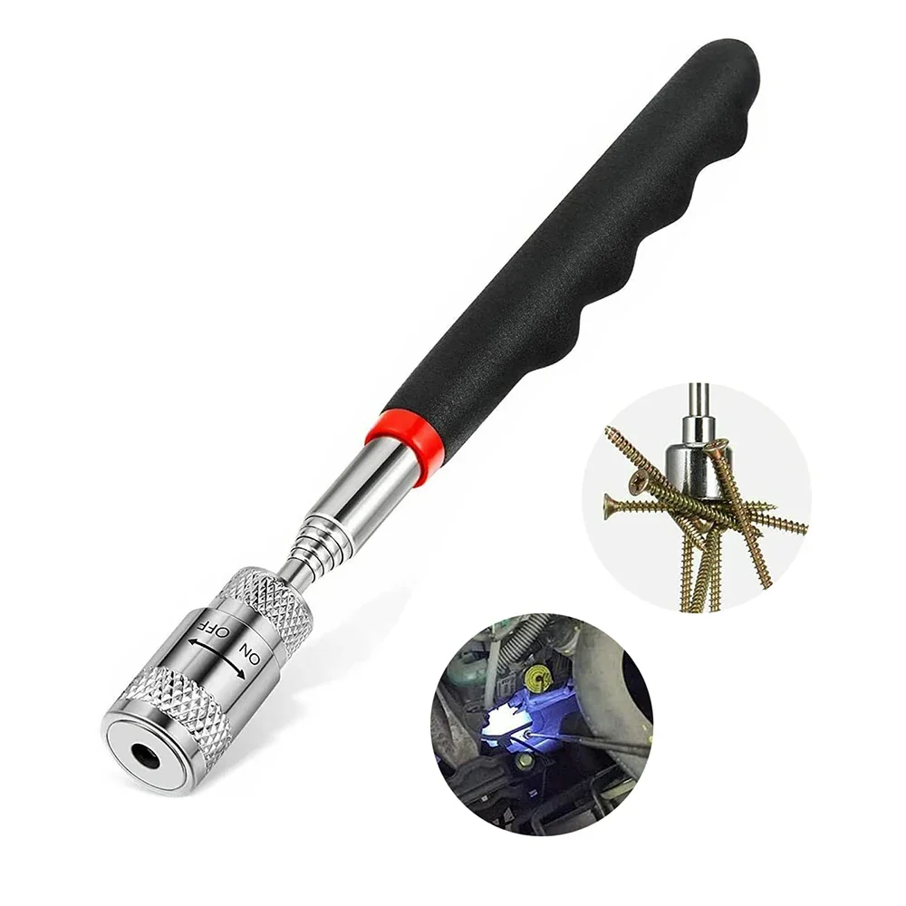 New Telescopic Adjustable Magnetic Pick-Up Tools Magnetic Telescopic Magnet Grip Long Pen Telescopic Magnet Stick with LED Light