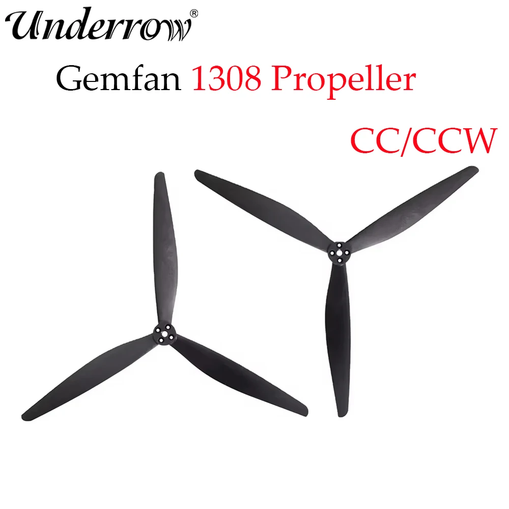 

1/2Pairs GEMFAN 1308 13x8x3 Propeller 13inch CW /CCW Glass Fiber Nylon for RC X-Class FPV Drone Multicopter Part Motor 4215 4320