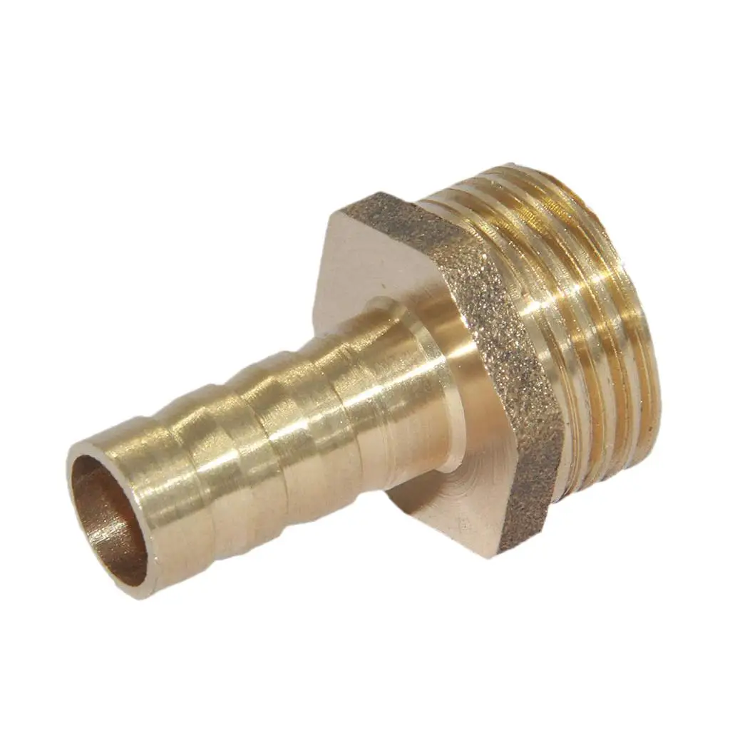 Industrial 1/2 Inch Brass Barb Hose Fitting Adapter Direct Connection Hose Connector for Hose Pipe