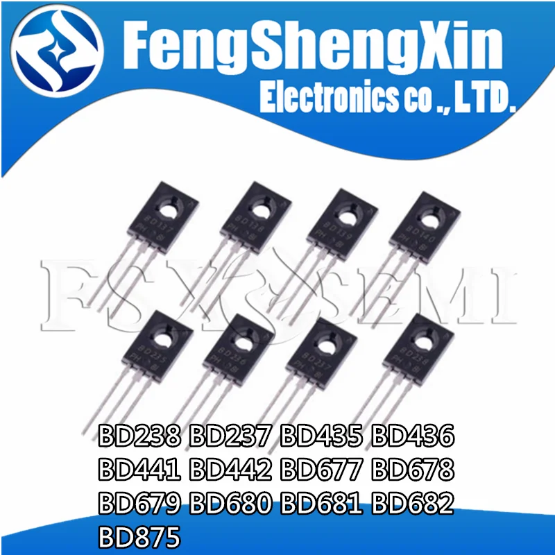 10pcs BD237 BD679 BD680 BD681 BD682 TO-126 BD238 BD677 BD678 BD875 BD435 BD436 BD441 BD442 TO126 Transistor BD682G