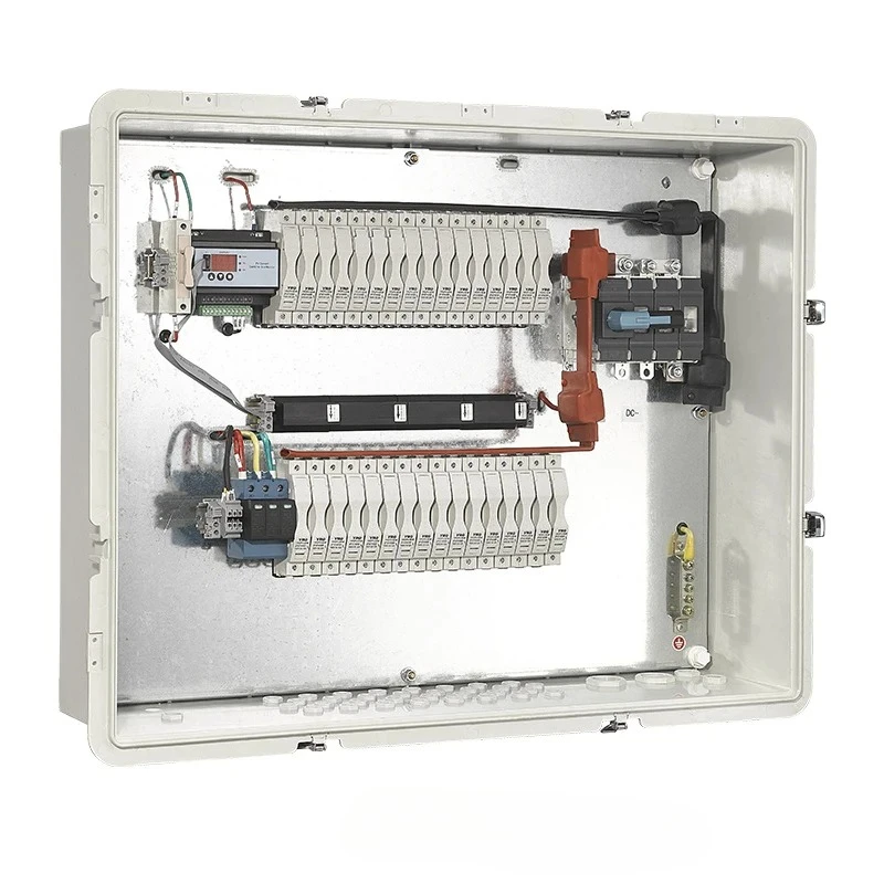 

YRO 1500V AC Combiner Box Solar Panels 2/4/6/8 Channel Solar Combiner 16IN-1 PV Box 16 String DC1000V 15A Industrial Steel