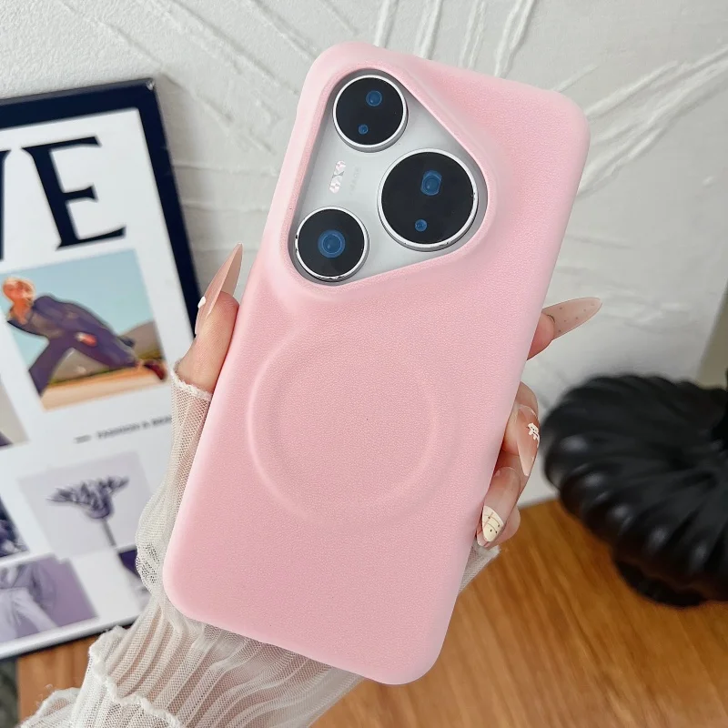 

High quality Skin friendly velvet leather Magnetic Magsafe Wireless Charge Phone Case For Huawei Pura 80Pro 70 Pro plus cover﻿﻿﻿