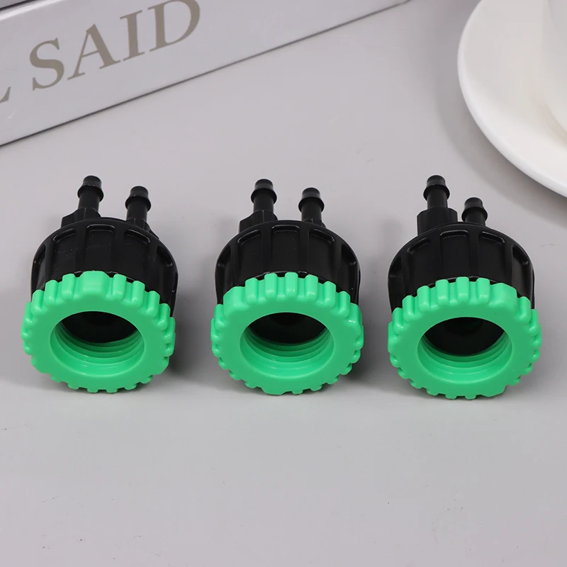 1/5PCS Green Faucet Adapter 1/2-3/4 2Ways Splitters Farm Drip Irrigation Hose Connector Garden Watering Irrigation Accessories