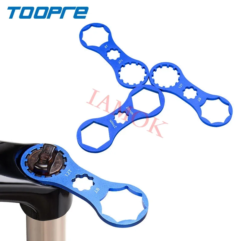 

TOOPRE Bicycle Red/Blue Fork Shoulder Cover Wrench Aluminium Alloy Iamok Bike Parts 12/14g Removal Tool