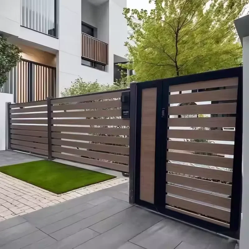 Modern Electric Sliding Aluminum Metal Security Fence Gate with Customized Design 6 Feet Height