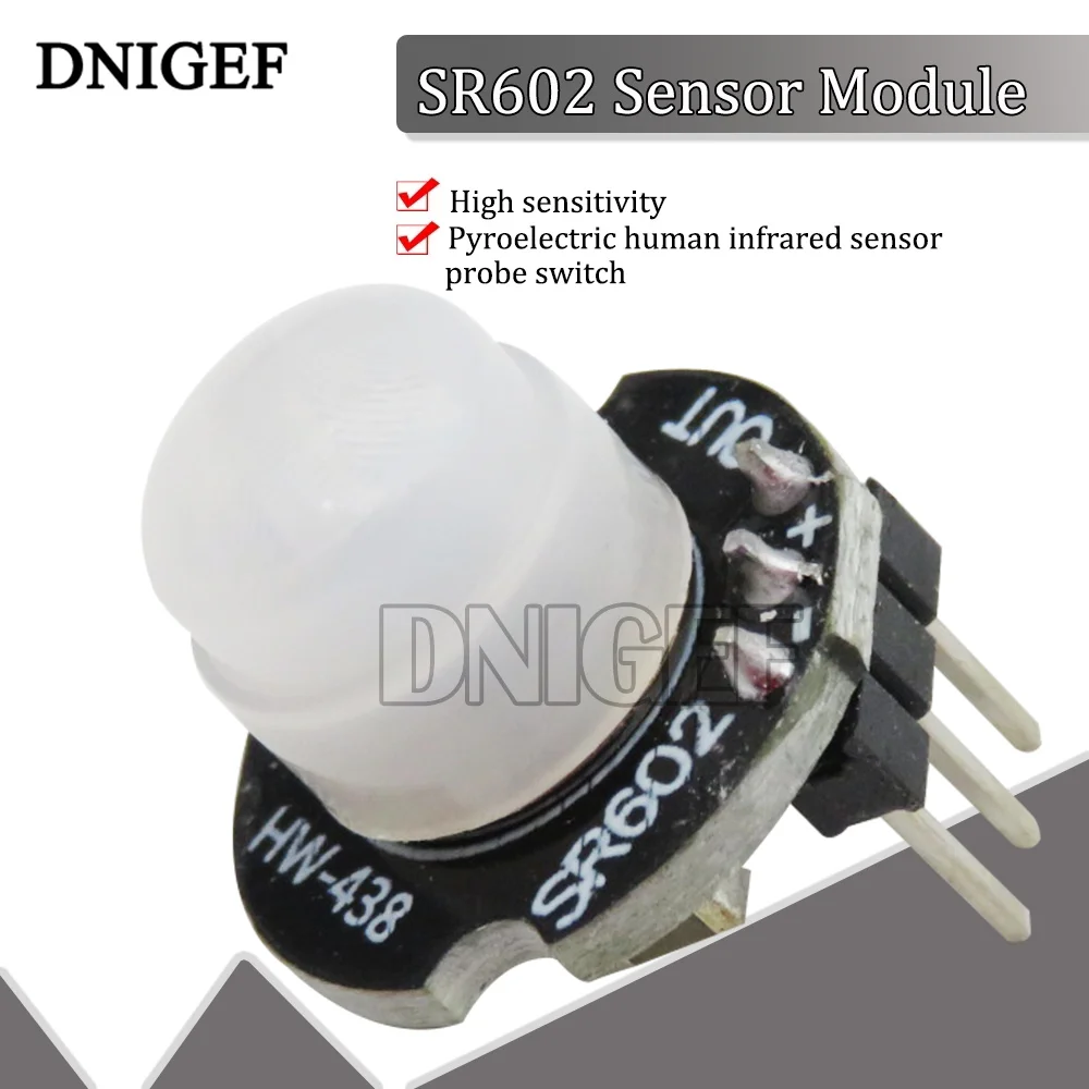 1 PCS SR602 Sensor Modul MINI Motion Sensor Detektor SR602 Pyroelektrische Infrarot PIR Kit Sensorischen Schalter Halterung für Arduino