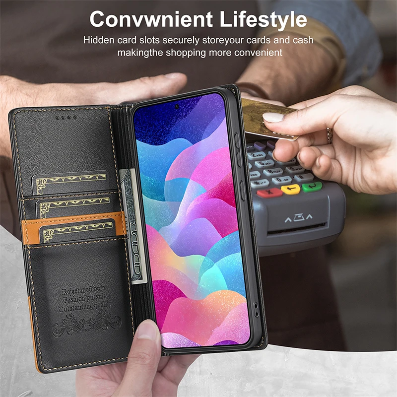 Luxury Wallet Magnetic Leather Case For Galaxy A12 A13 A14 A23 A24 A25 A33 A34 A51 A52 A53 A71 A05S A06 A07 S20 S10 S9 Note10 20